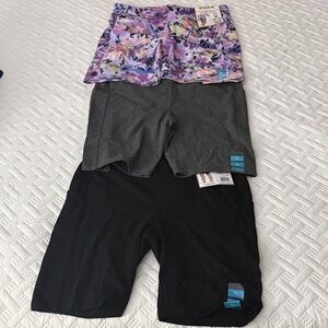 RBX  Floral, Gray, and Black Shorts Bundle of 3